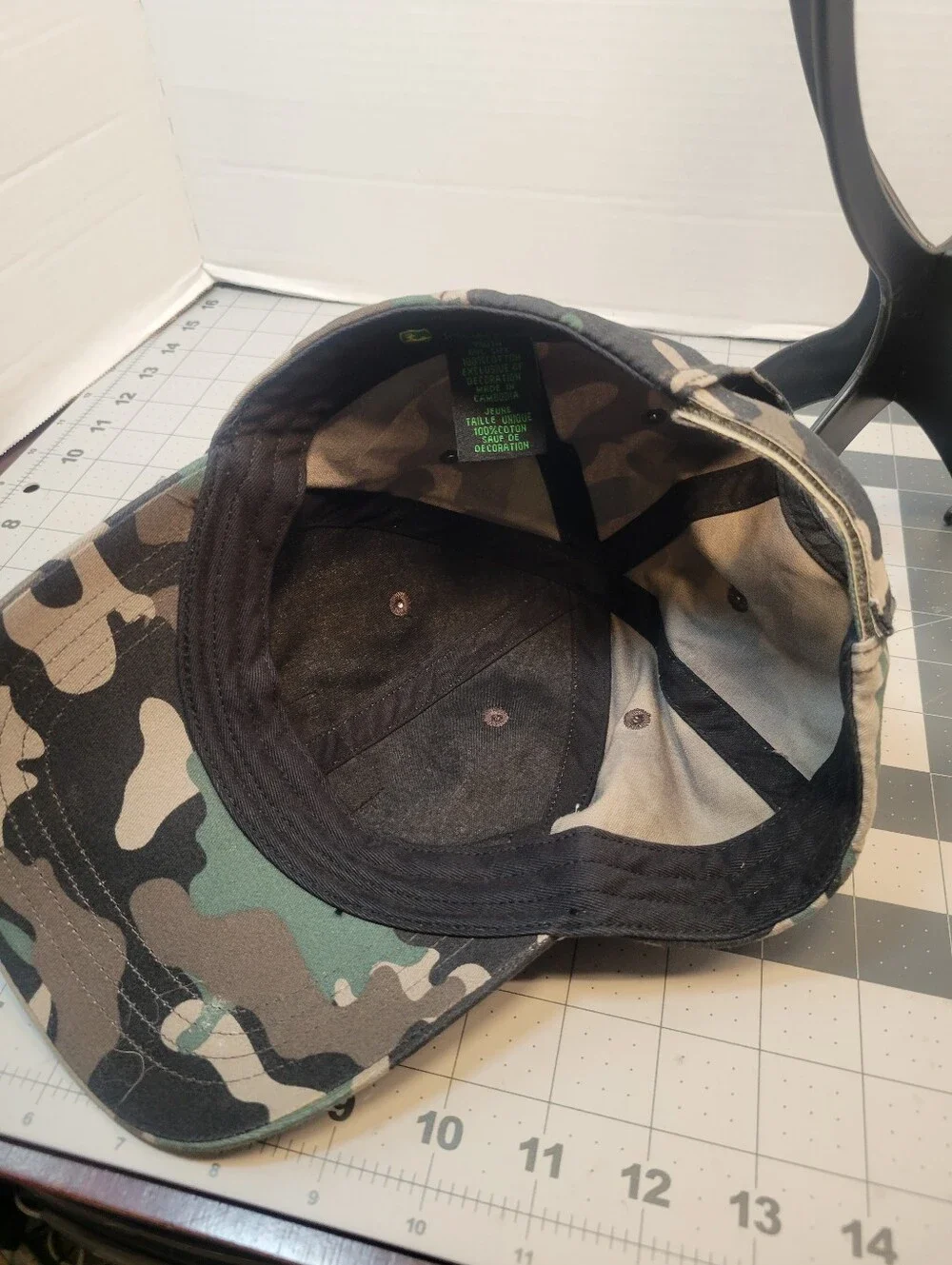 John Deere Camouflage Logo Patch Adjustable Baseball Hat Youth OS